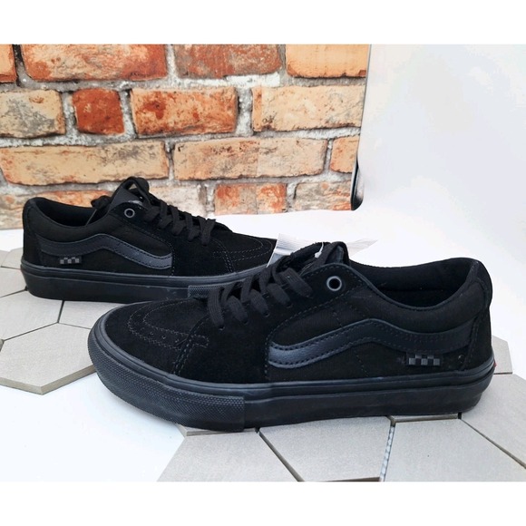 Vans Other - Vans BMX Skate SK8 Low Pro BMX Triple Black Men Sz 7 Boys‎ Sz 7Y Popcush Rare
